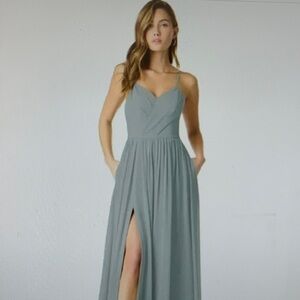 Chic Sleeveless Gray Maxi Dress